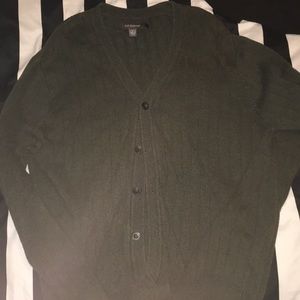Men’s green button up cardigan